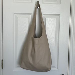 Eileen Fisher leather shopper tote